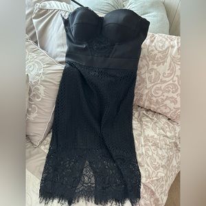 Black eyelet dress from Bebe